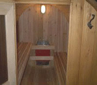 Barrel Sauna - Inside Photo 1
