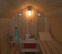 Barrel Sauna - Inside Photo 1