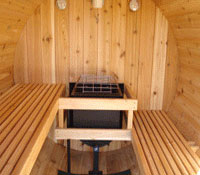 Barrel Sauna - Inside Photo 2